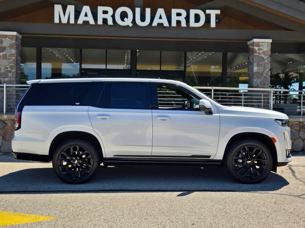 2024 Cadillac Escalade Sport Platinum in Crystal White Tricoat — front three-quarter view